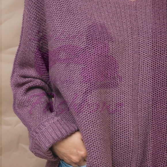 Hi- Low Sweater- LILAC - Picture 3 of 3